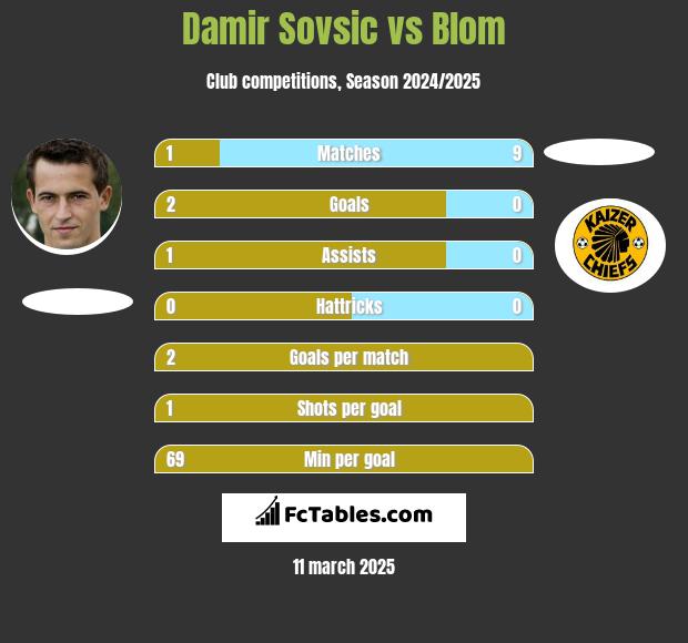 Damir Sovsic vs Blom h2h player stats