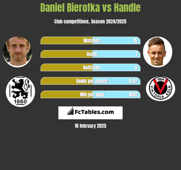 Daniel Bierofka vs Handle h2h player stats