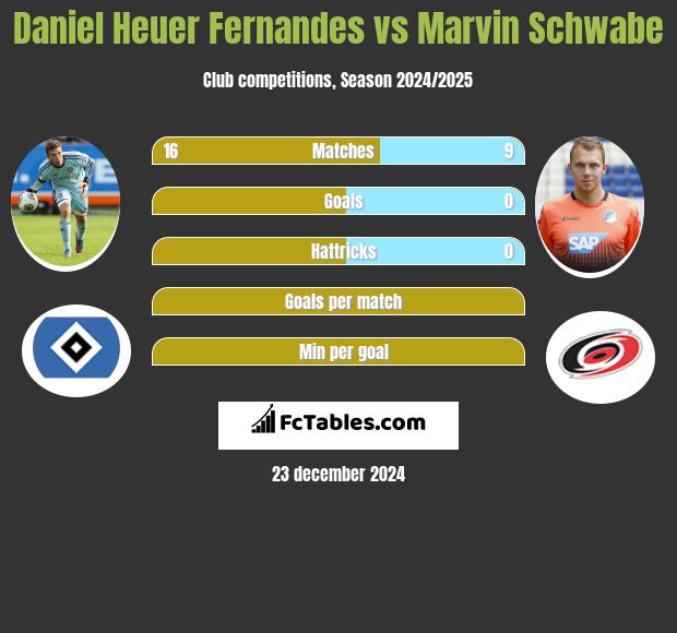 Daniel Heuer Fernandes vs Marvin Schwabe h2h player stats