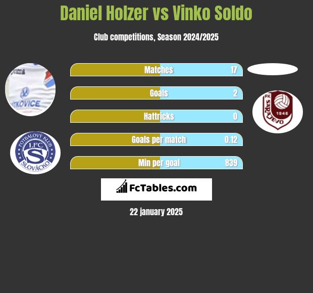 Daniel Holzer vs Vinko Soldo h2h player stats