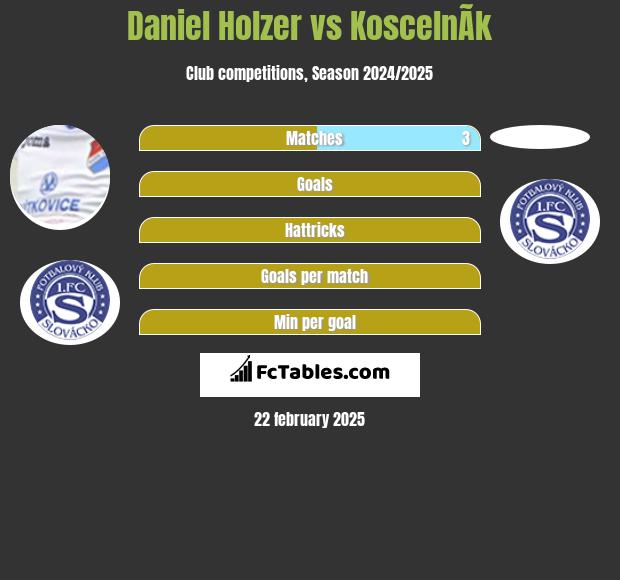 Daniel Holzer vs KoscelnÃ­k h2h player stats