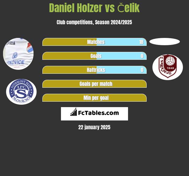 Daniel Holzer vs Čelik h2h player stats