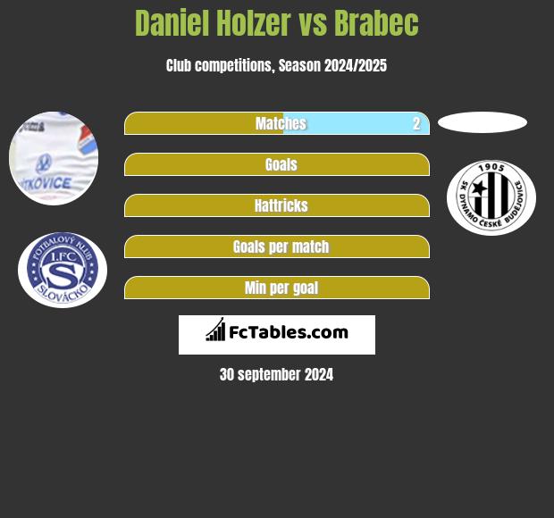 Daniel Holzer vs Brabec h2h player stats