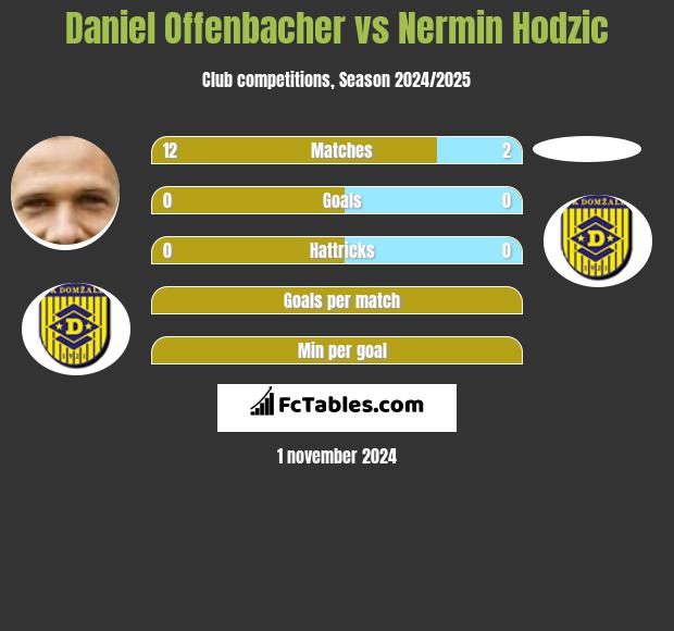 Daniel Offenbacher vs Nermin Hodzic h2h player stats