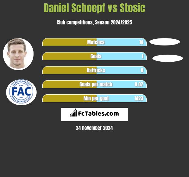 Daniel Schoepf vs Stosic h2h player stats