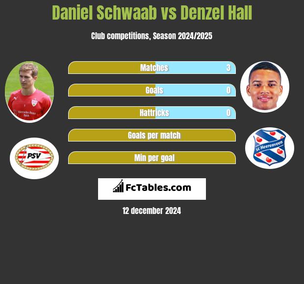 Daniel Schwaab vs Denzel Hall h2h player stats