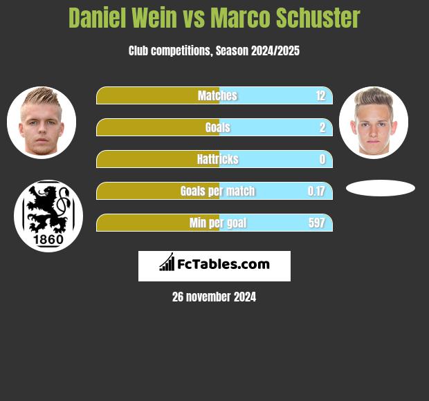 Daniel Wein vs Marco Schuster h2h player stats