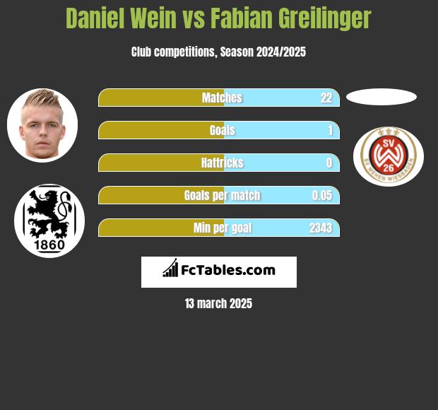 Daniel Wein vs Fabian Greilinger h2h player stats