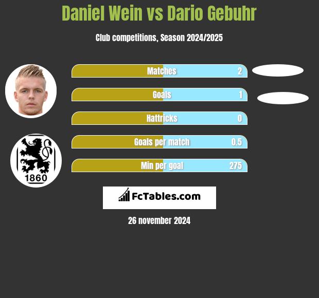 Daniel Wein vs Dario Gebuhr h2h player stats