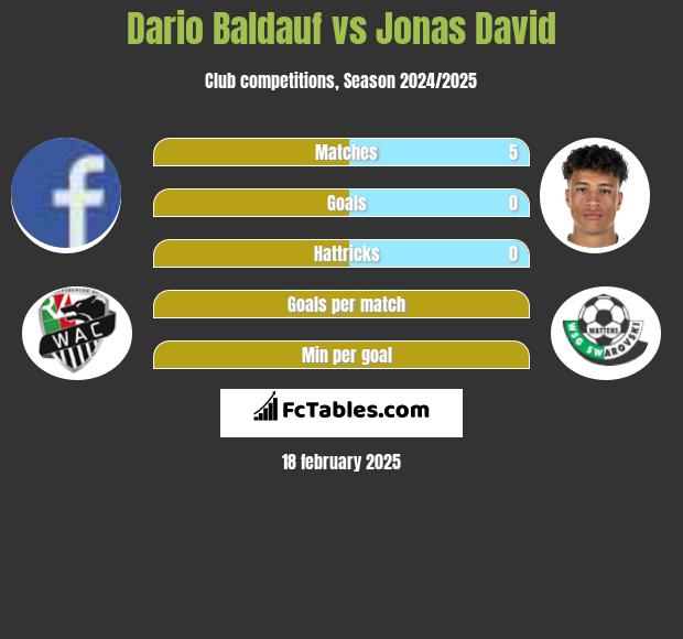 Dario Baldauf vs Jonas David h2h player stats