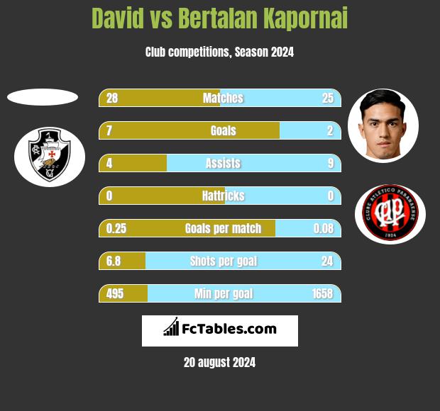 David vs Bertalan Kapornai h2h player stats