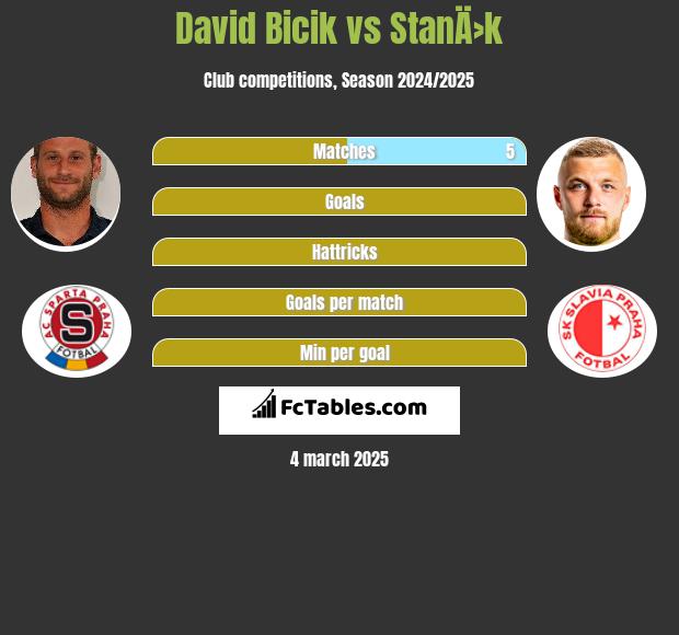 David Bicik vs StanÄ›k h2h player stats