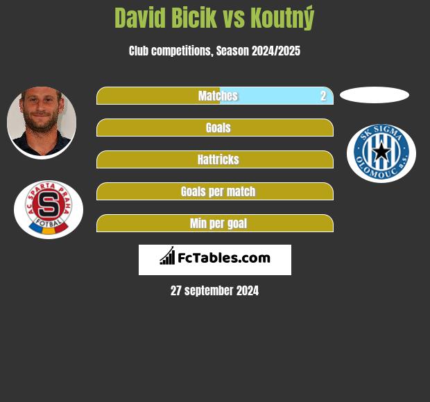 David Bicik vs Koutný h2h player stats