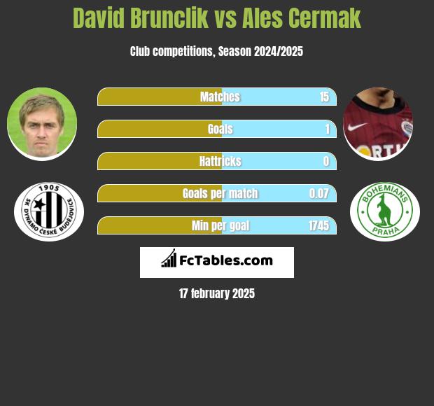 David Brunclik vs Ales Cermak h2h player stats