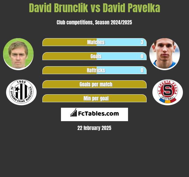 David Brunclik vs David Pavelka h2h player stats