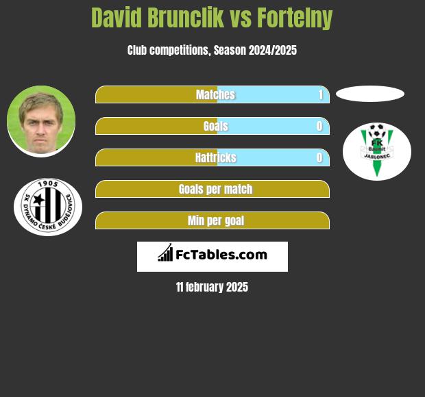 David Brunclik vs Fortelny h2h player stats