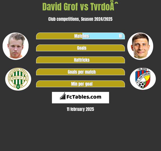 David Grof vs TvrdoÅˆ h2h player stats