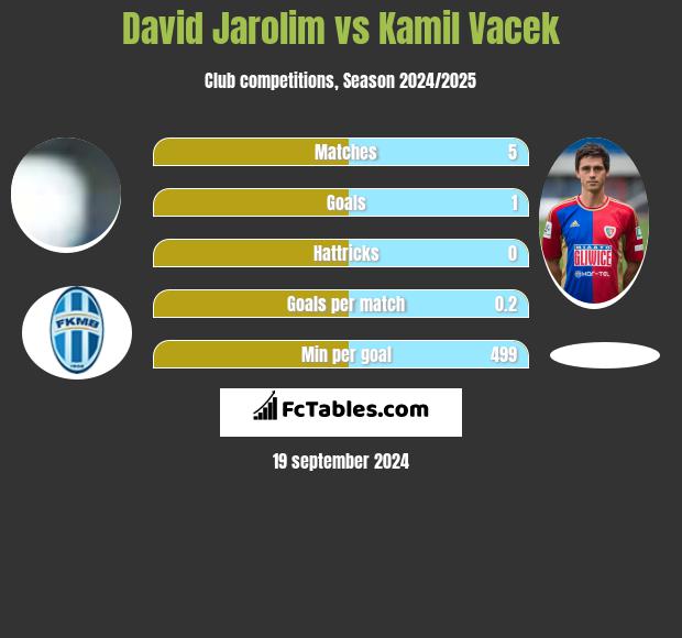 David Jarolim vs Kamil Vacek h2h player stats