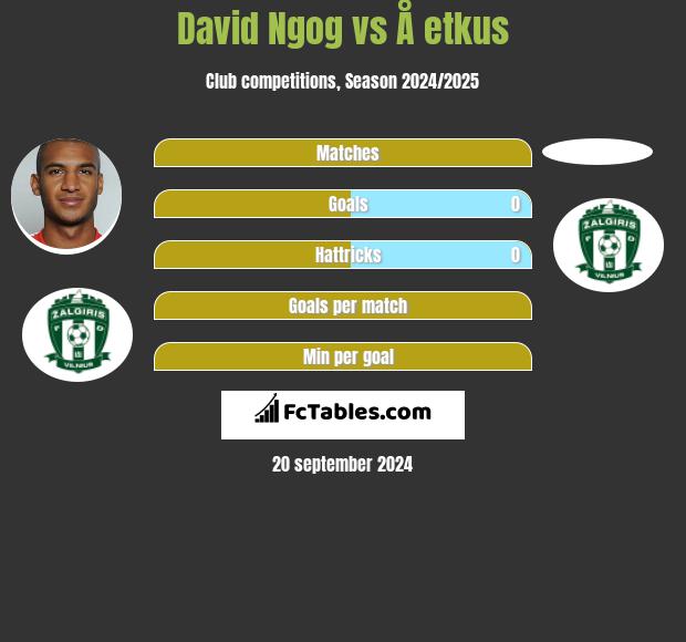 David Ngog vs Å etkus h2h player stats