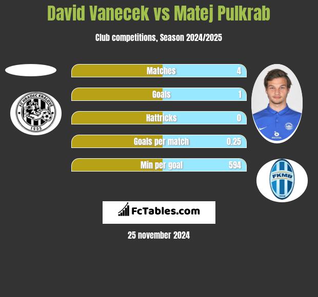 David Vanecek vs Matej Pulkrab h2h player stats