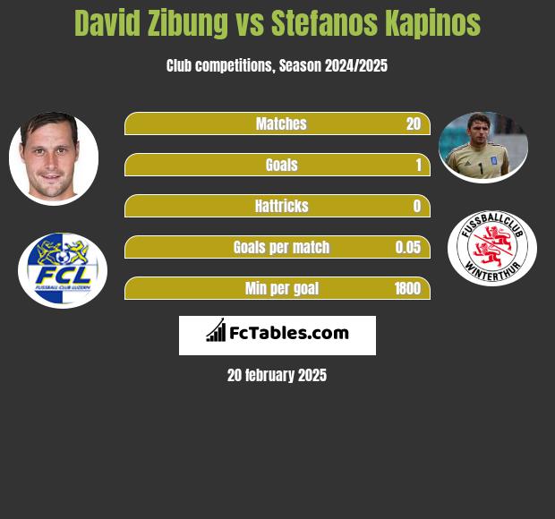 David Zibung vs Stefanos Kapino h2h player stats