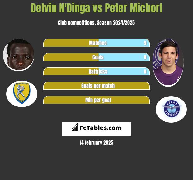 Delvin N'Dinga vs Peter Michorl h2h player stats