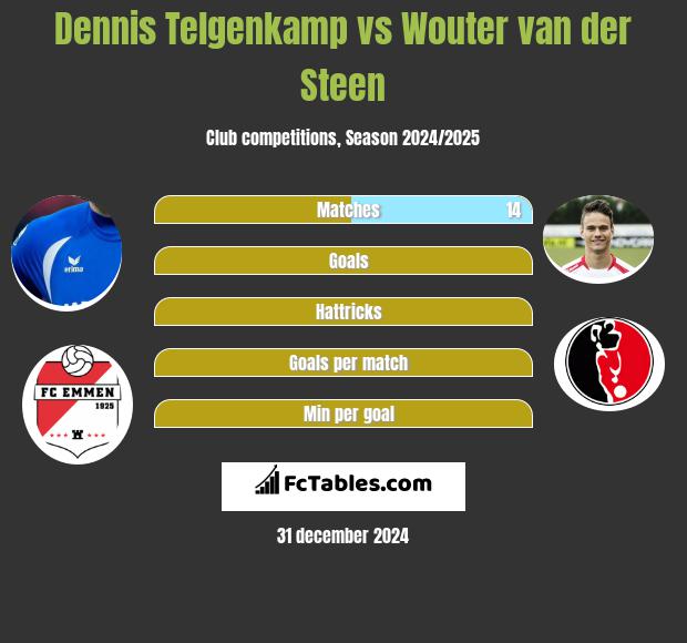 Dennis Telgenkamp vs Wouter van der Steen h2h player stats