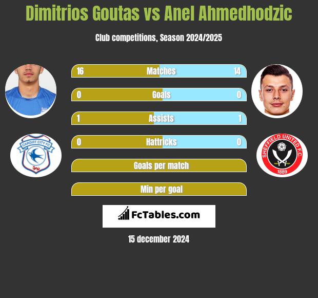 Dimitrios Goutas vs Anel Ahmedhodzic h2h player stats