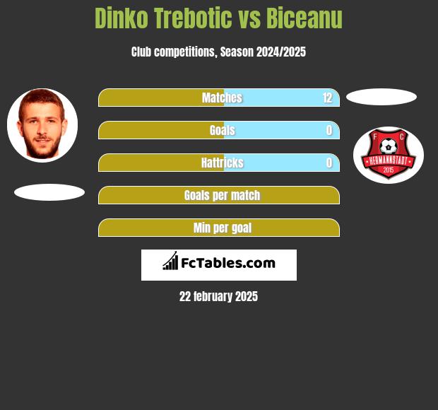 Dinko Trebotic vs Biceanu h2h player stats