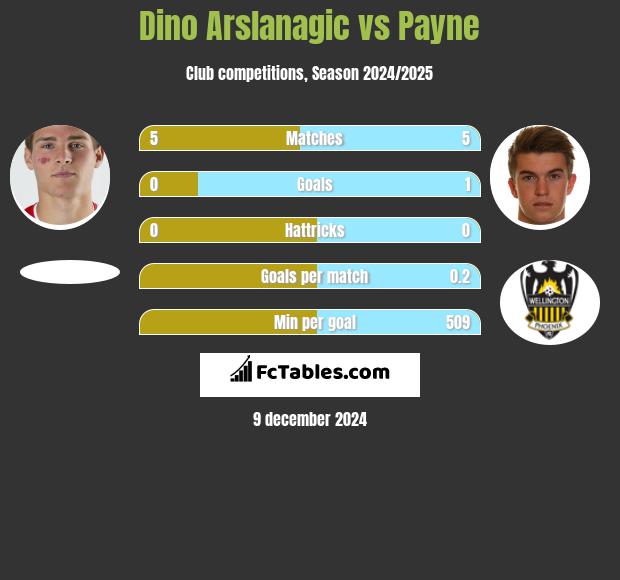 Dino Arslanagic vs Payne h2h player stats