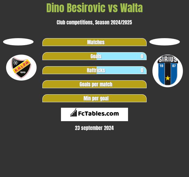 Dino Besirovic vs Walta h2h player stats