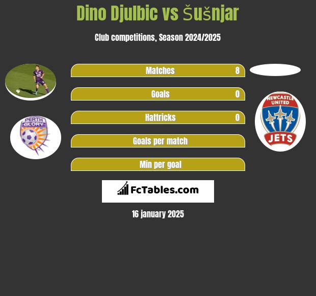 Dino Djulbic vs Šušnjar h2h player stats