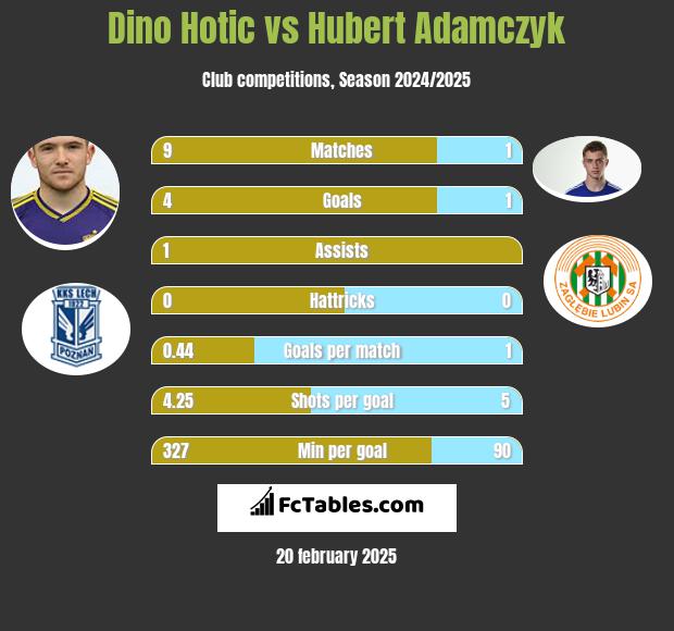 Dino Hotic vs Hubert Adamczyk h2h player stats