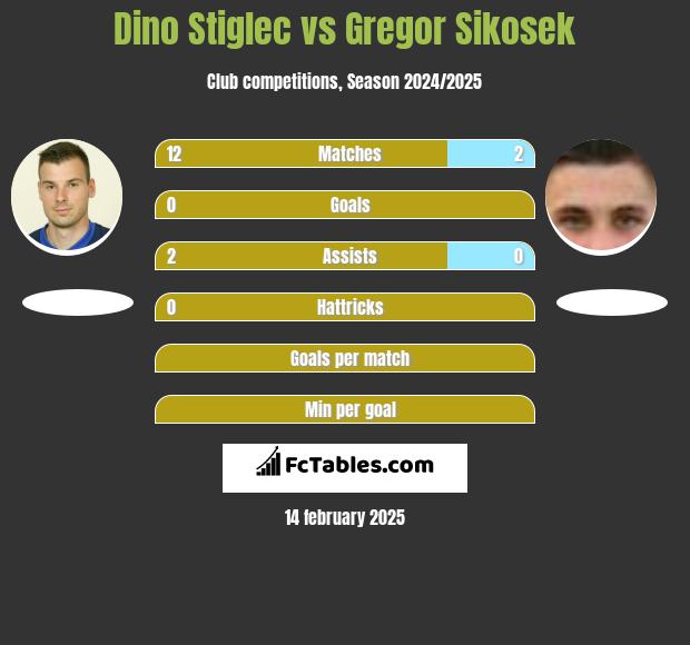 Dino Stiglec vs Gregor Sikosek h2h player stats