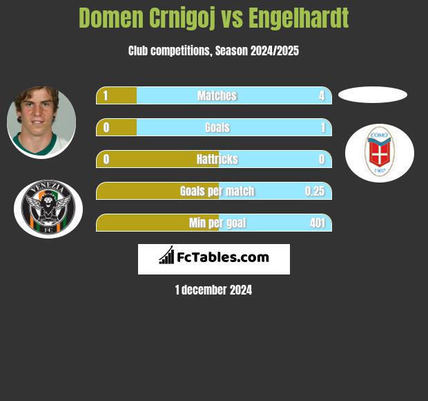 Domen Crnigoj vs Engelhardt h2h player stats