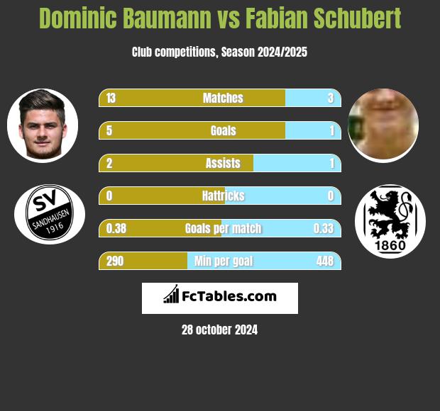 Dominic Baumann vs Fabian Schubert h2h player stats