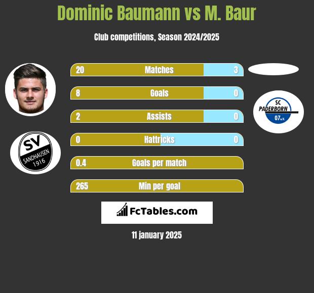 Dominic Baumann vs M. Baur h2h player stats