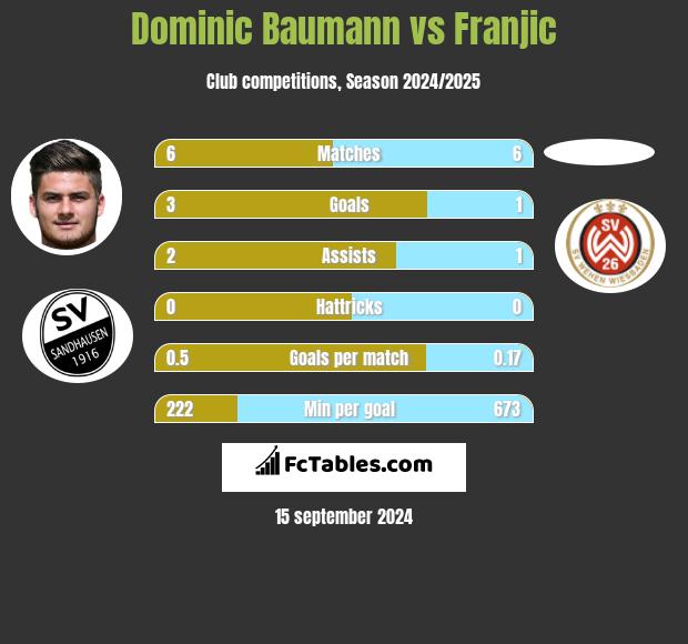 Dominic Baumann vs Franjic h2h player stats