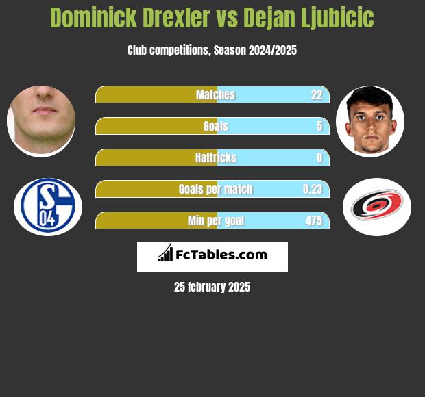 Dominick Drexler vs Dejan Ljubicic h2h player stats