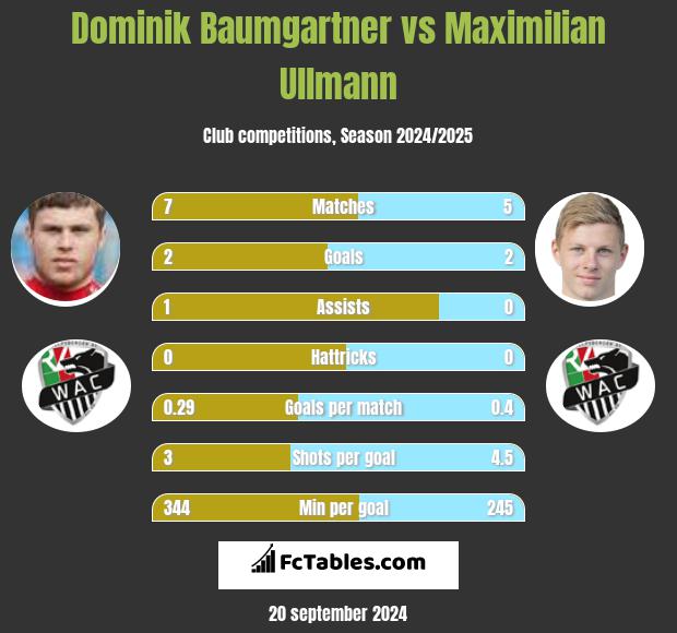 Dominik Baumgartner vs Maximilian Ullmann h2h player stats