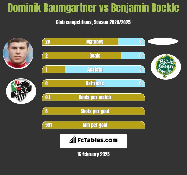 Dominik Baumgartner vs Benjamin Bockle h2h player stats