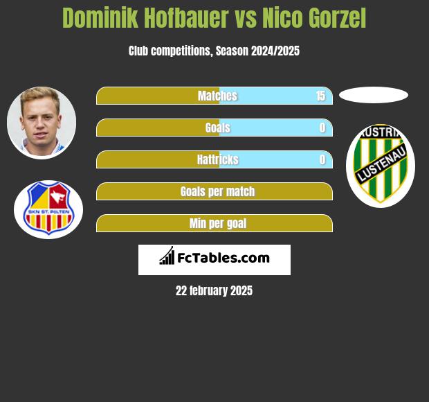 Dominik Hofbauer vs Nico Gorzel h2h player stats