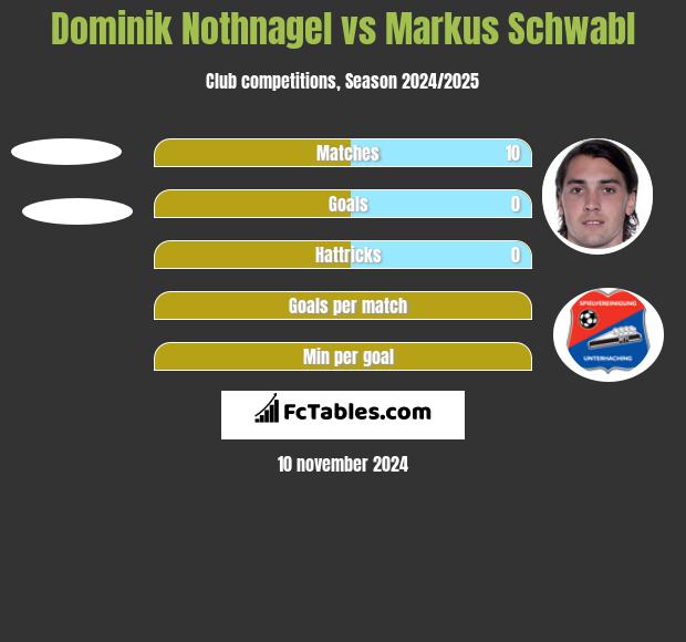 Dominik Nothnagel vs Markus Schwabl h2h player stats