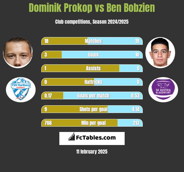 Dominik Prokop vs Ben Bobzien h2h player stats