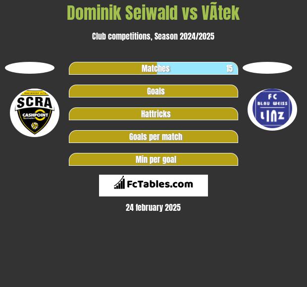 Dominik Seiwald vs VÃ­tek h2h player stats