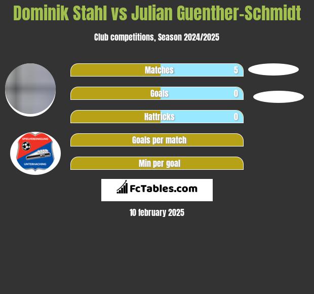 Dominik Stahl vs Julian Guenther-Schmidt h2h player stats