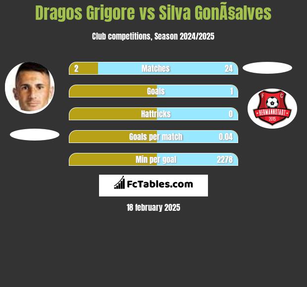 Dragos Grigore vs Silva GonÃ§alves h2h player stats