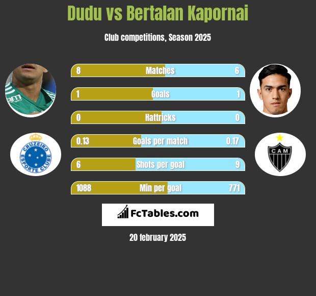 Dudu vs Bertalan Kapornai h2h player stats