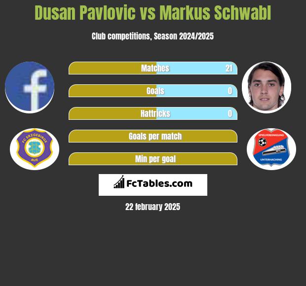 Dusan Pavlovic vs Markus Schwabl h2h player stats