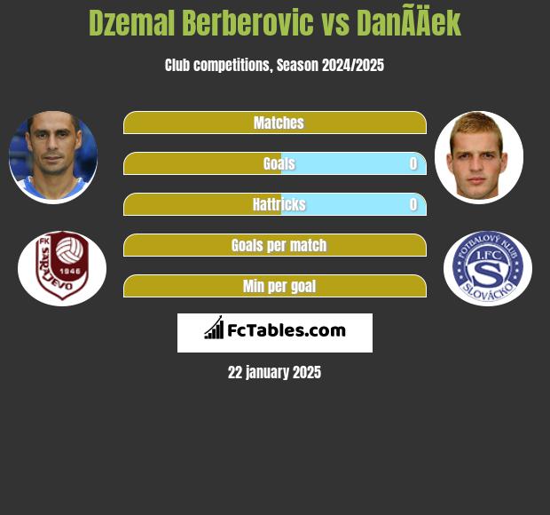 Dzemal Berberovic vs DanÃ­Äek h2h player stats